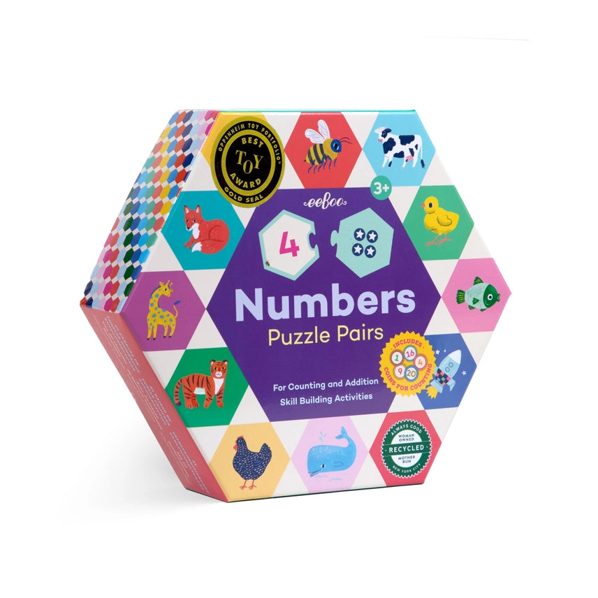 Numbers Hexagon Puzzle Pairs Game