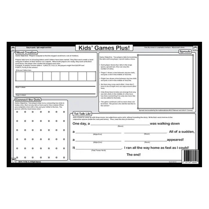 Kids Games Placemat