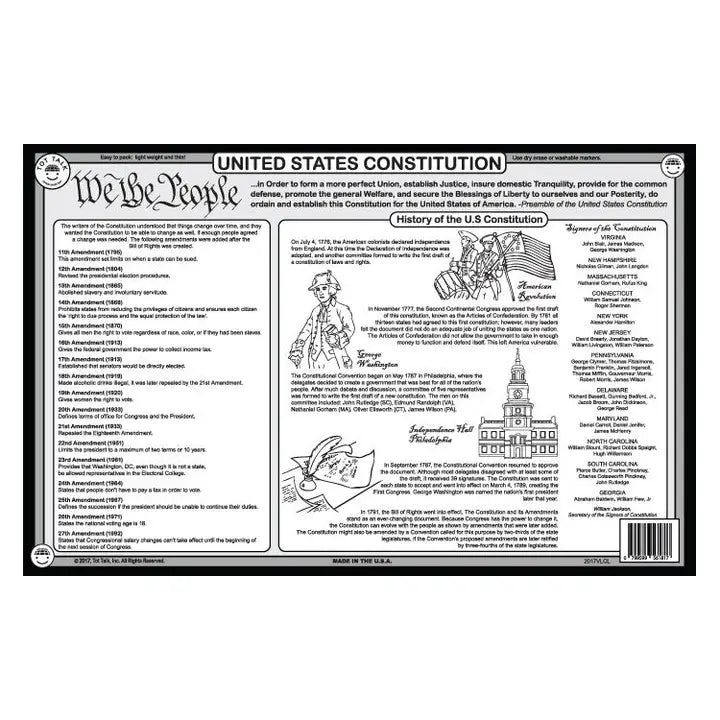 U.S. Constitution Placemat