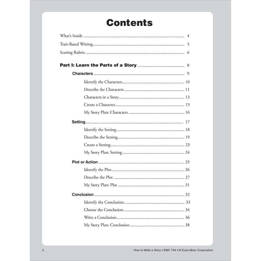 How to Write A Story, Workbook Grade 4-6