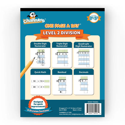 Channie's: One Page a Day Level 2 Division Workbook