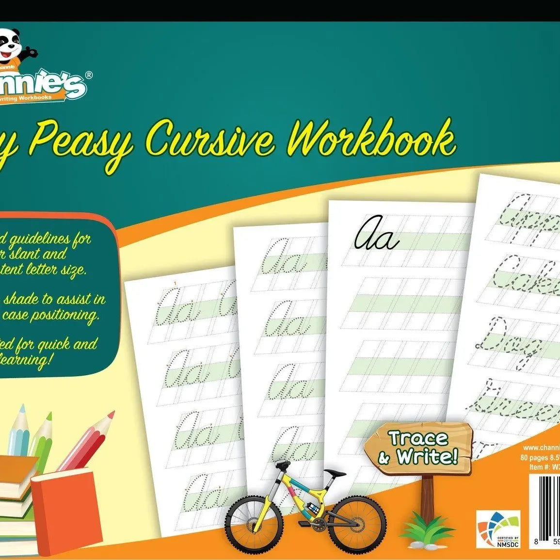Channie's: Easy Peasy Cursive Workbook