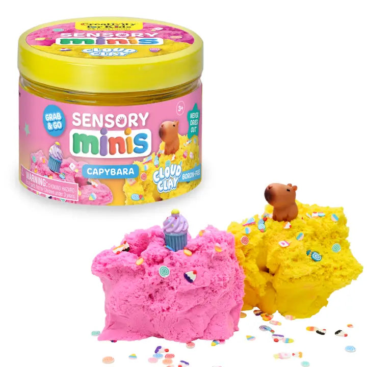 Sensory Mini Play Jar with Cloud Clay: Capybara