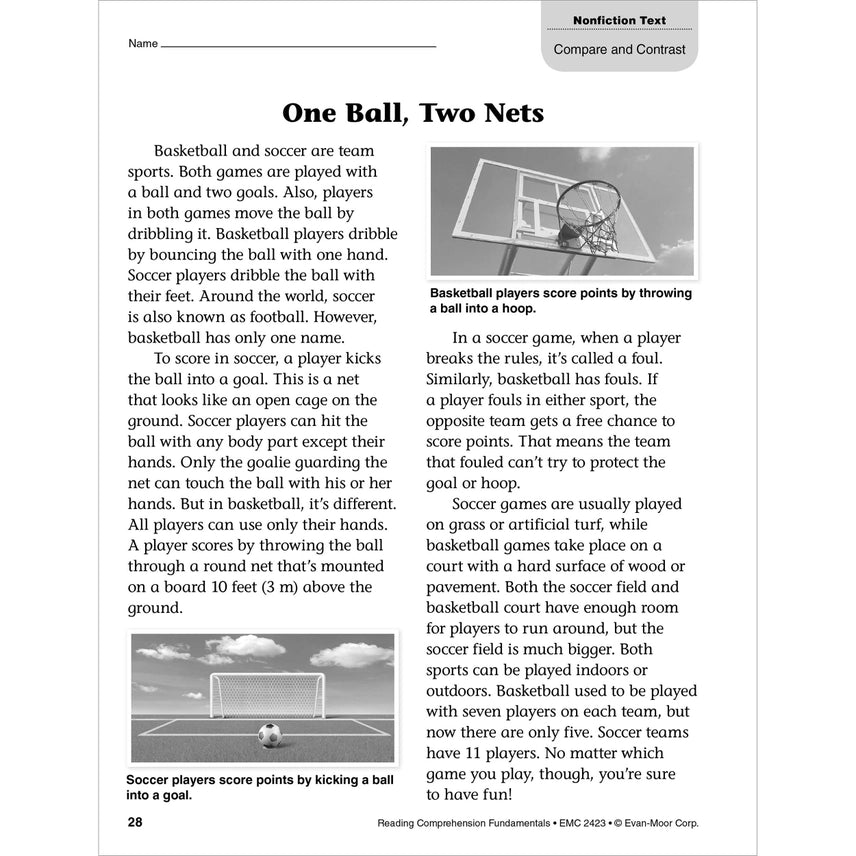 Reading Comprehension Fundamentals Workbook, Grade 3