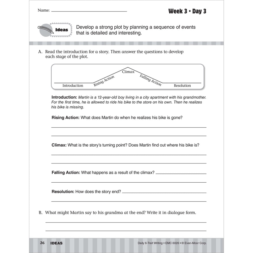 Daily 6-Trait Writing Student Practice Book, Grade 6