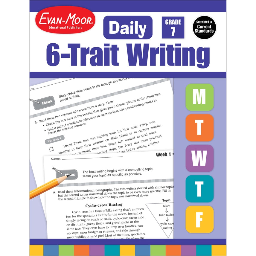 Daily 6-Trait Writing Workbook, Grade 7