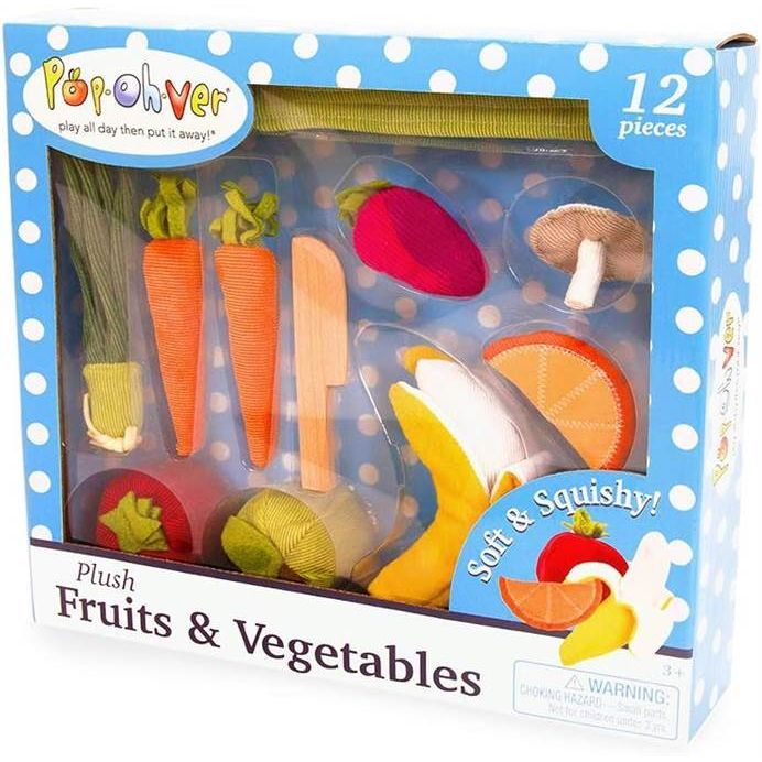 PopOhVer Plush Food Fruits & Vegetables Set