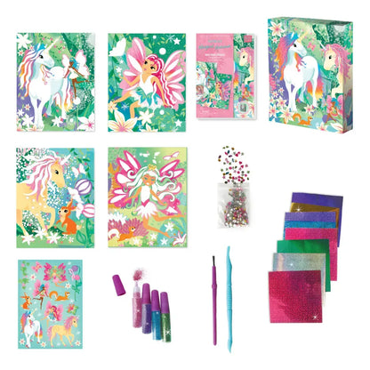 BOX CANDIY Totally Magical Unicorns Glitter & Foil Art Set