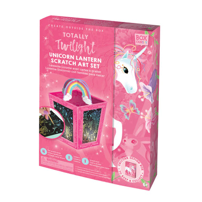 BOX CANDIY Totally Twilight Unicorn Lantern Scratch Art Set