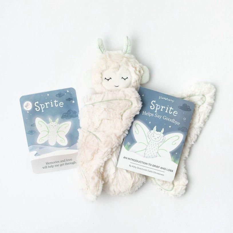Slumberkins Sprite Ivory Snuggler + Board book
